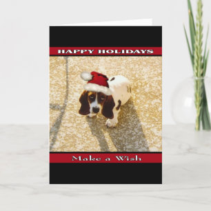 Cartão De Festividades Christmas Bassett Hound
