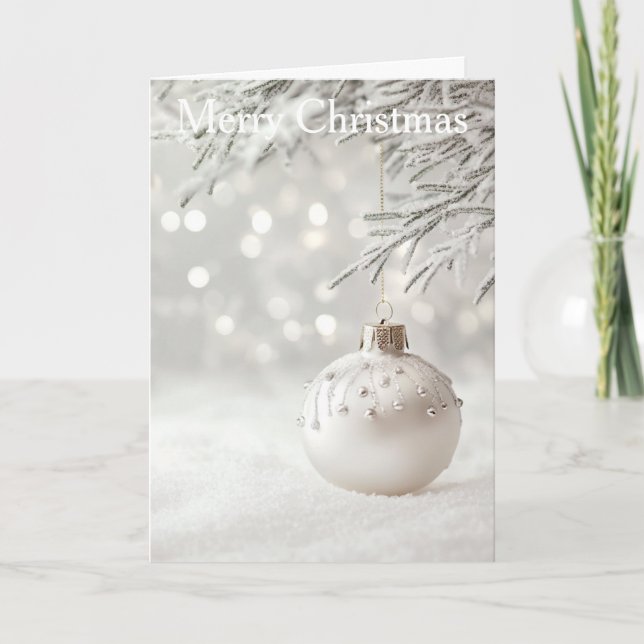 Cartão De Festividades Christmas Bauble (Frente)