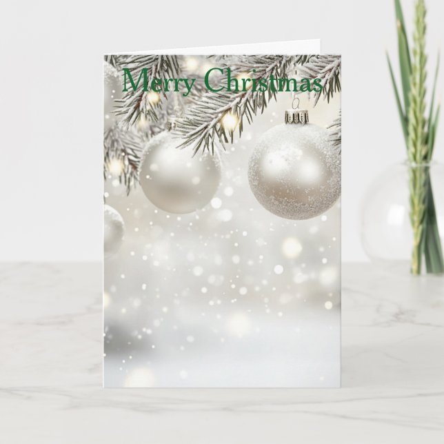 Cartão De Festividades Christmas Bauble (Frente)