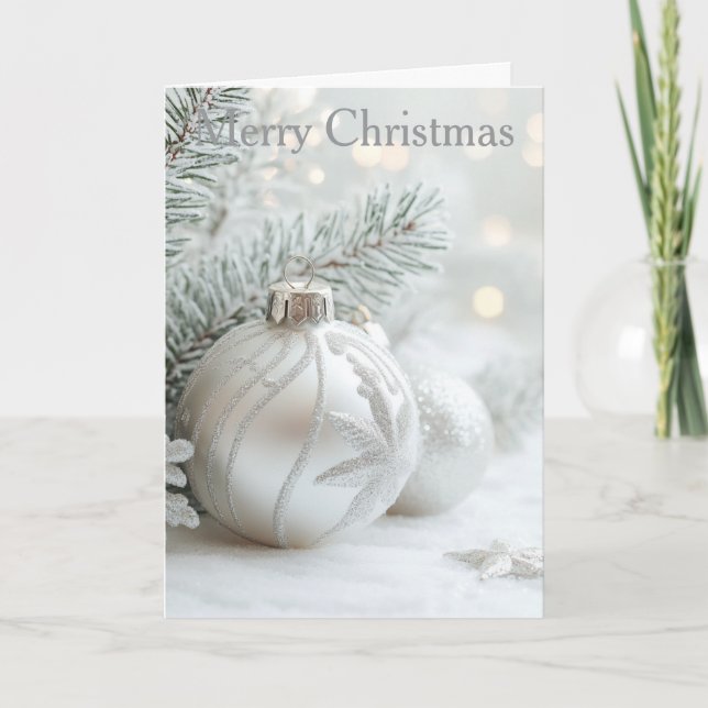 Cartão De Festividades Christmas Bauble (Frente)