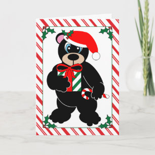 Cartão De Festividades Christmas Bear Greeting Card