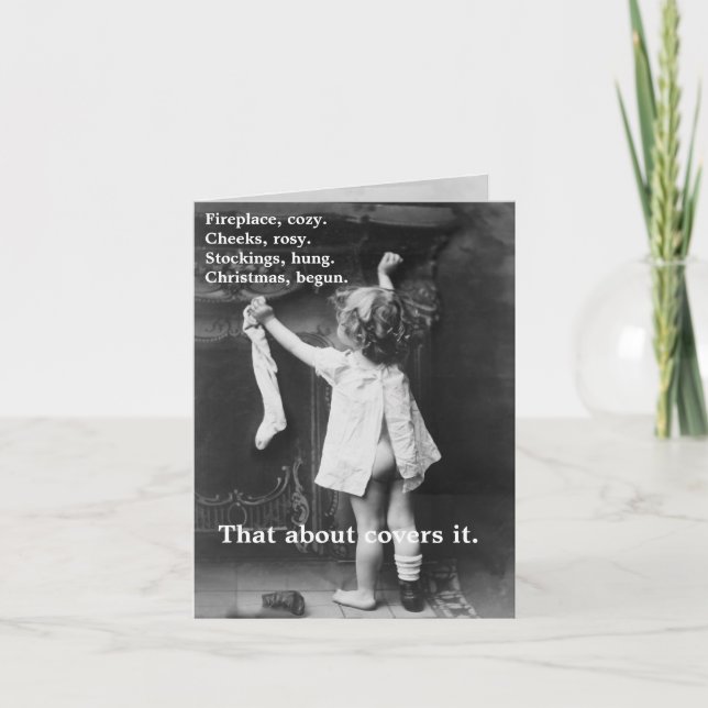 Cartão De Festividades Christmas Begun - Note Card (Frente)