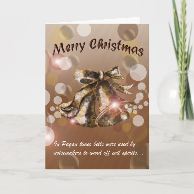 Cartão De Festividades Christmas Bell (Brown) (Frente)