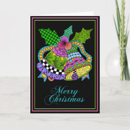 Cartão De Festividades Christmas Bells Twist Black