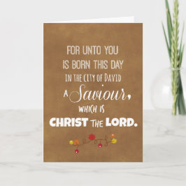 Cartão De Festividades Christmas Bible Verse