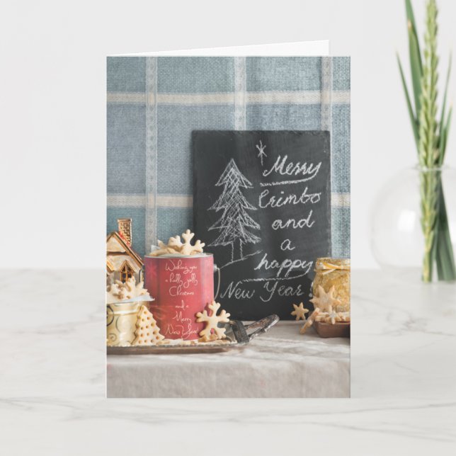 Cartão De Festividades Christmas biscuits or cookies (Frente)