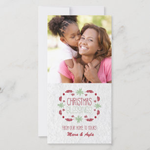 Cartão De Festividades Christmas Blessings Photo Card
