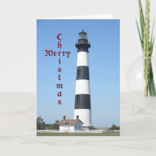 Cartão De Festividades Christmas Bodie Island Lighthouse