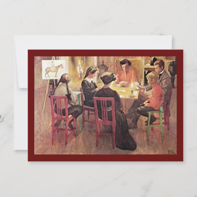 Cartão De Festividades Christmas Break 1909 (Frente)