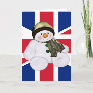Cartão De Festividades Christmas British Soldier Snowman