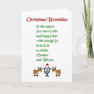 Cartão De Festividades Christmas Bromides - a funny Christmas poem