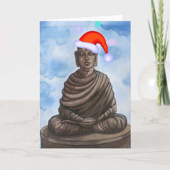 Cartão De Festividades Christmas Buddha! (Frente)