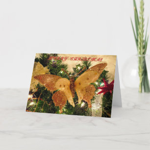 Cartão De Festividades Christmas Butterfly  decorations