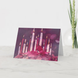 Cartão De Festividades Christmas Candles Christmas Cards