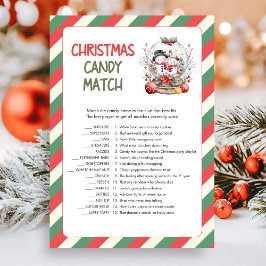 Cartão De Festividades Christmas Candy Match Game