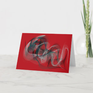 Cartão De Festividades Christmas Card Abstract Red and Green