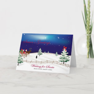Cartão De Festividades Christmas Card and Poem "Waiting for Santa"