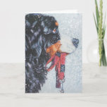 Cartão De Festividades Christmas Card Bernese Mountain Dog<br><div class="desc">from an original painting by L.A.Shepard</div>