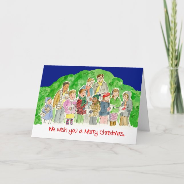 Cartão De Festividades Christmas Card - Carol Singers (Frente)