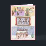 Cartão De Festividades Christmas Card -Cartoon, "Over The Top"<br><div class="desc">This is a hand-drawn cartoon that I created a few years back,  for friends and family,  and then decided to digitize and make available to the public.</div>