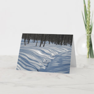 Cartão De Festividades Christmas Card Featuring Silky Snow Shadows