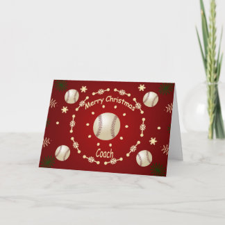 Cartão De Festividades Christmas Card For Baseball Coach