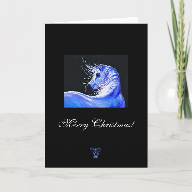 Cartão De Festividades Christmas Card for Horse Lovers. (Frente)