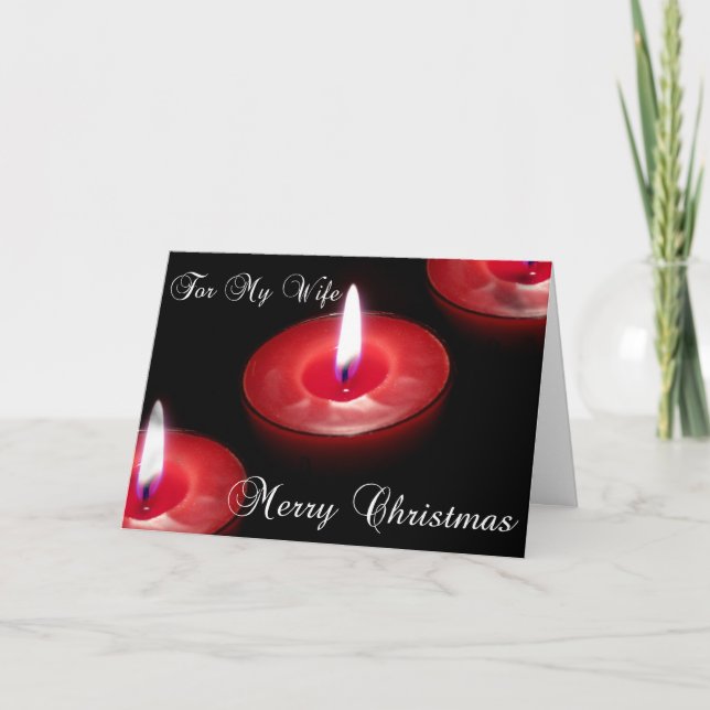 Cartão De Festividades Christmas Card for Wife (Frente)