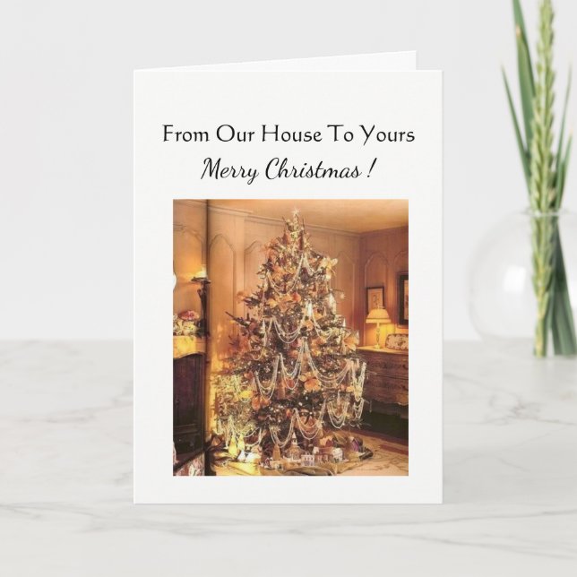 Cartão De Festividades Christmas  card from our house to yours (Frente)