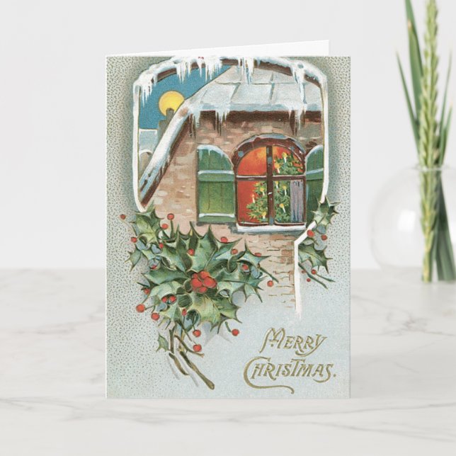Cartão De Festividades Christmas Card  - From our house to yours (Frente)