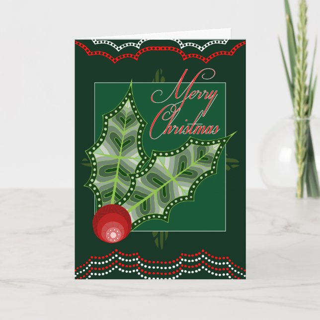 Cartão De Festividades Christmas Card Genuine Aboriginal Art (Frente)