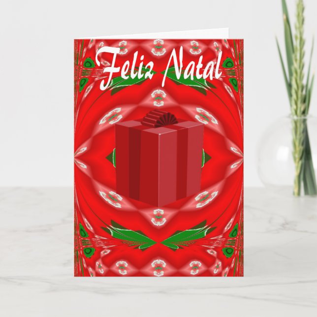 Cartão De Festividades Christmas Card In Portuguese (Frente)
