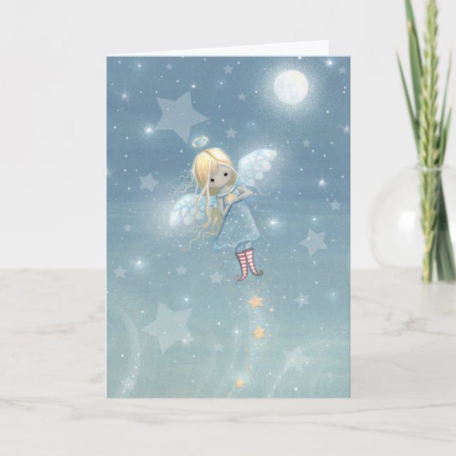 Cartão De Festividades Christmas Card Little Star Angel (Frente)