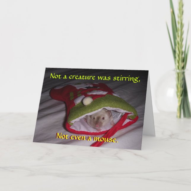 Cartão De Festividades Christmas Card: Not Even a Mouse (Frente)
