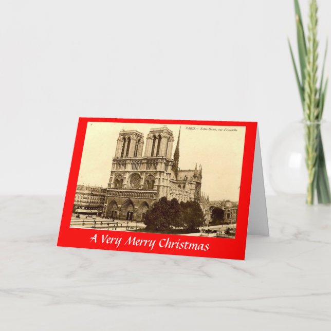 Cartão De Festividades Christmas Card - Paris, Notre-Dame (Frente)