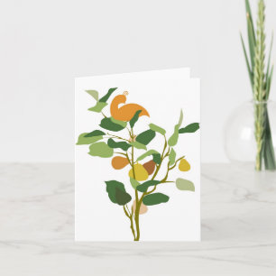 Cartão De Festividades Christmas card Partridge in a Pear Tree