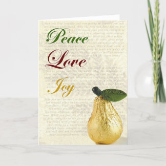 Cartão De Festividades Christmas Card Peace Love Joy