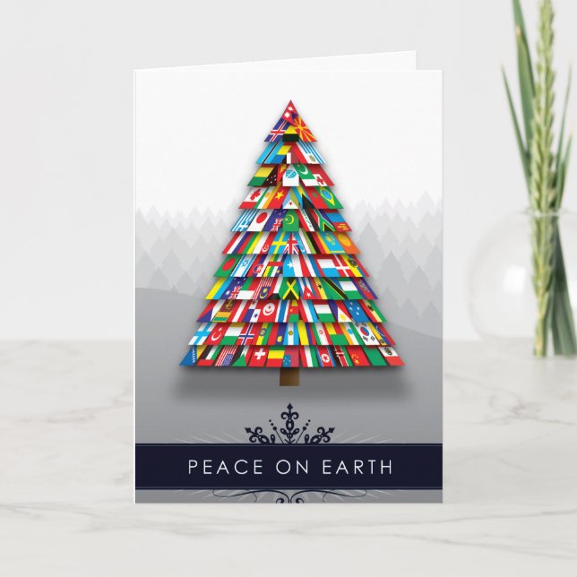 Cartão De Festividades Christmas Card: Peace on Earth (Frente)