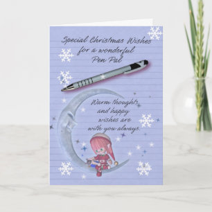 Cartão De Festividades Christmas card, Pen Pal Christmas Card