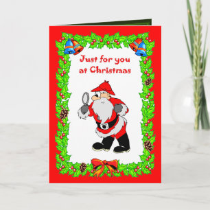 Cartão De Festividades , Christmas card  Santa Sherlock