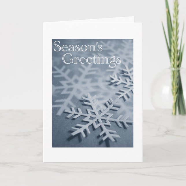 Cartão De Festividades Christmas Card Snowflake (Frente)