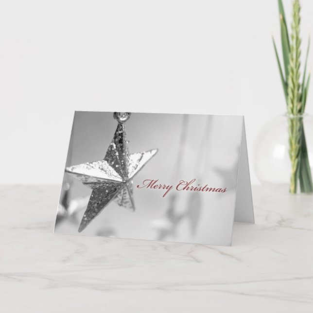 Cartão De Festividades Christmas Card Star Ornament (Frente)
