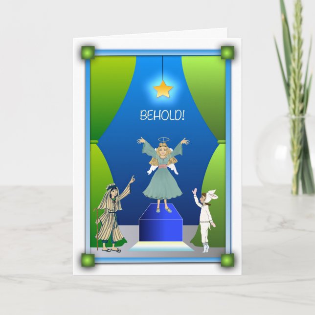 Cartão De Festividades Christmas Card: The Christmas Pageant (Frente)