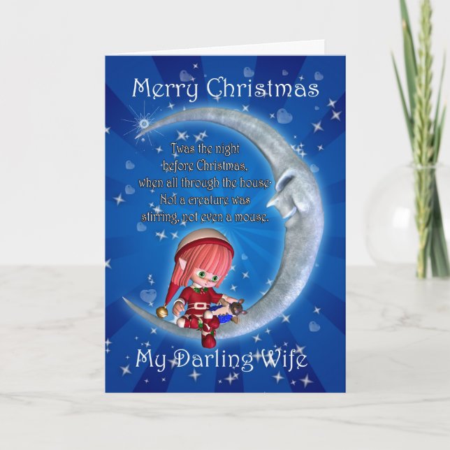 Cartão De Festividades Christmas card, Wife Christmas, Snowman on the Moo (Frente)