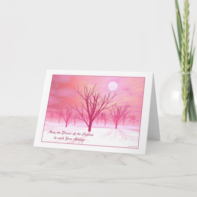 Cartão De Festividades Christmas Card - "Winter Trees" (Frente)