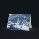 Cartão De Festividades Christmas Card (Winter Village)<br><div class="desc">Christmas Village</div>