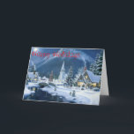 Cartão De Festividades Christmas Card (Winter Village)<br><div class="desc">Christmas Village</div>