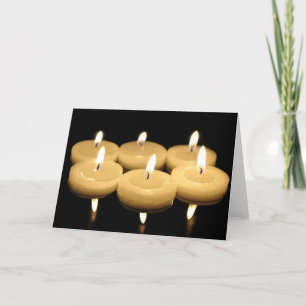 Cartão De Festividades Christmas card with tea candles