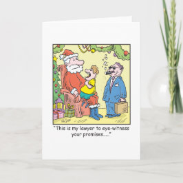 Cartão De Festividades Christmas Cartoon Santa's Promises