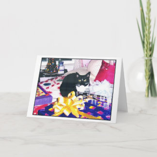 CARTÃO DE FESTIVIDADES CHRISTMAS CAT